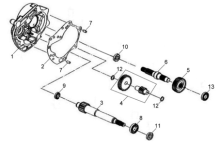 Подбор запчастей Редуктор Двигатель Symphony SR-50 (AZ05W1-T) Symphony SR-50 SYM