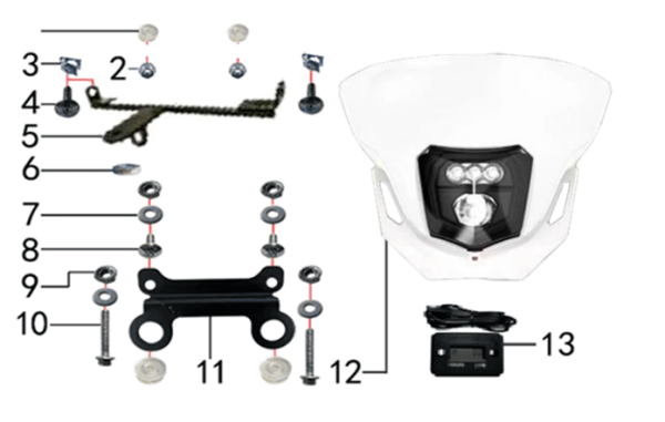 Фара и приборная панель