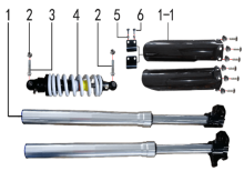 Подбор запчастей Амортизаторы PH10L 125 ZS (101190071) 2022 PH 125E BSE