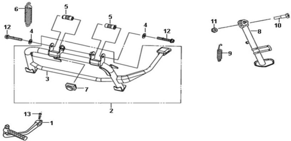 Подножка центральная