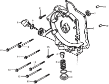 Подбор запчастей Правая крышка картера GY6 125cc Двигатели