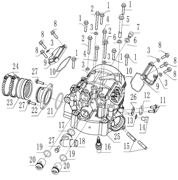 Голова цилиндра в сборе