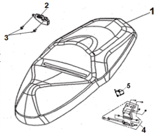 Подбор запчастей Сидение Рама JoyRide 300 LJ30W1-EU JoyRide 300 SYM