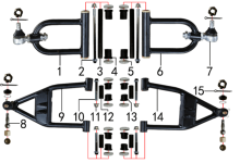 Подбор запчастей Передние рычаги XT-1 (SA110) (150020002) XT-1 BSE