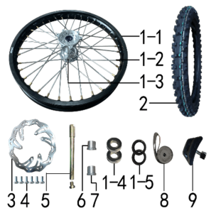 Подбор запчастей Колесо переднее T7 SPORT (101413001) T7 BSE