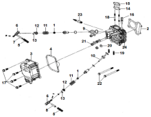 Подбор запчастей Крышка головки блока цилиндров Двигатель (старый каталог) Crox 125 SYM