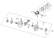 Подбор запчастей Коленвал и поршень ZS1P44FMC (ZL60) [30.110.0207] Двигатели
