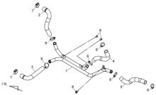 Подбор запчастей Патрубки системы охлаждения Кузов/Электрика MaxSYM 400i (LX40A1-6-L4A ) MaxSYM 400 SYM