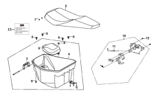 Подбор запчастей Седло и подседельная ёмкость Кузов/электрика (старый каталог) Crox 125 SYM