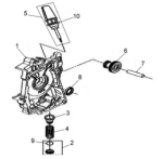 Крышка правой половины картера