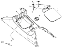 Подбор запчастей Облицовка пола Кузов/Электрика MaxSYM 400i (LX40A1-6-L4A ) MaxSYM 400 SYM