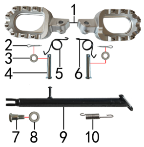 Подбор запчастей Подставка и подножки MXH 150 17/14 (101131003) MXH 150 BSE