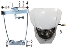 Подбор запчастей Фара MX 125 (101190079, 101190080, 101190081) MX 125 BSE