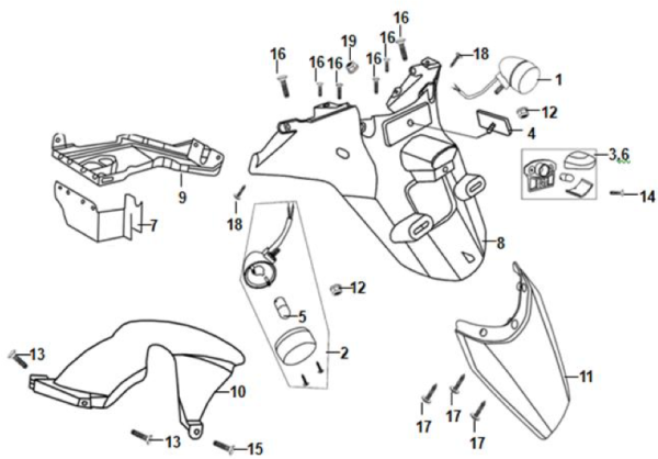 Крыло заднее
