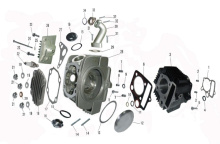 Подбор запчастей Головка цилиндра, цилиндр HS152FMH (Z110F) кикстартер П/АКПП Двигатели