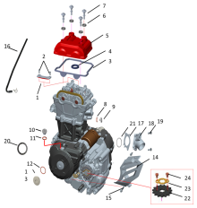 Подбор запчастей Двигатель в сборе TYX250-SR Двигатели