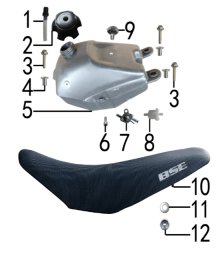 Подбор запчастей Бак и седло PH10L - 150 (101190090) PH 150 BSE