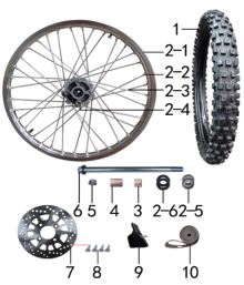 Подбор запчастей Колесо переднее Z2L 21\18 (101240042) Z2l BSE