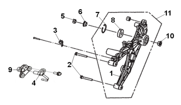 Задняя вилка