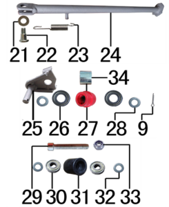 Подбор запчастей Подставка M4 (101310017) с 2022 M4 BSE