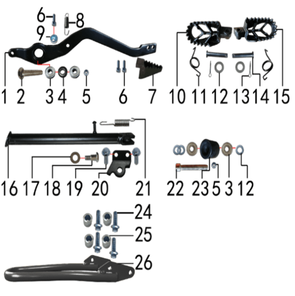 Подставка и подножки