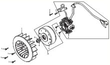 Подбор запчастей Генератор GY6 125cc Двигатели