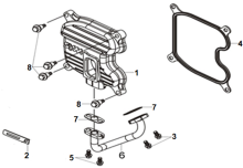 Подбор запчастей Крышка цилиндра Двигатель JoyRide 300 LJ30W1-EU JoyRide 300 SYM