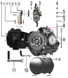 Подбор запчастей Двигатель PH10L - 150 (101190090) PH 150 BSE