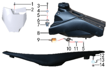 Подбор запчастей Бак и седло PH09D CORE 125 SA (101160012) Core SSSR