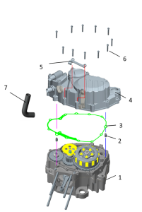 Подбор запчастей Крепление правой крышки картера TYX250-SR Двигатели