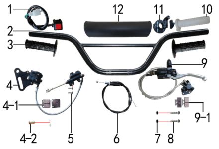 Подбор запчастей Руль и тормоза EVO PH02D 12/10 (101020030) EVO 110 BSE