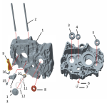 Картер двигателя левый
