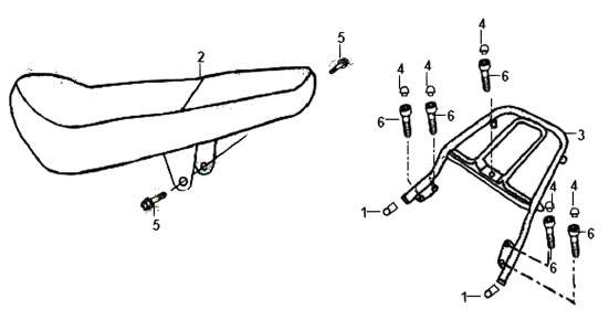 Подбор запчастей Сидение Кузов/Электрика XS 125-K SYM