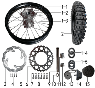 Подбор запчастей Колесо заднее Z3 V (101210068, 101210077) Z3V BSE