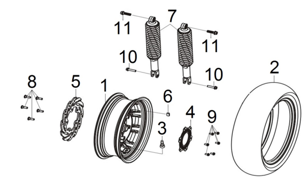 Колесо заднее
