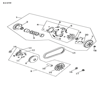 Подбор запчастей CVT QR 300 Access Motor