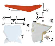 Подбор запчастей Бак и седло 2T BSE