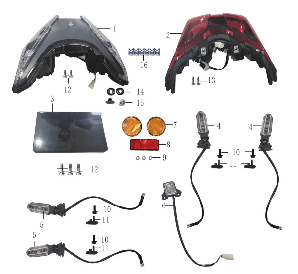 LIGHT AND SPEEDMETER