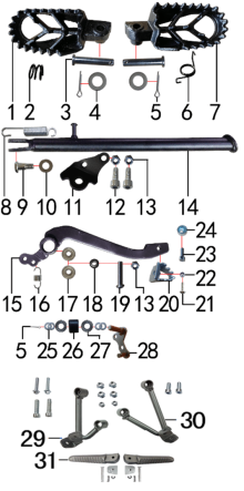 Подбор запчастей Подставка и подножки Z10L (J10) 2022 (101270019) Z10L BSE