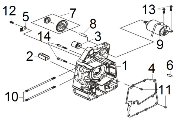 Правая половина картера