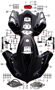Подбор запчастей Облицовка XT-1 (SA110) (150020017) XT-1 BSE