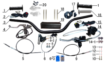 Подбор запчастей Руль и тормоза Z2 (c 2021) 19/16 USB белый пластик (101240032) Z2 BSE