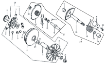 Подбор запчастей Вариатор GY6 125cc Двигатели