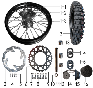 Подбор запчастей Колесо заднее Z3L (101210057) Z3L BSE