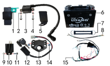 Подбор запчастей Электрика PH09D CORE 125 SA (101160012) Core SSSR