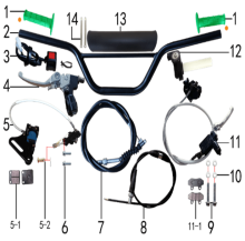 Подбор запчастей Руль и тормоза PH 125 ZS (101190028, 101190029, 101190030, 101190031) с 2021 PH 125E BSE