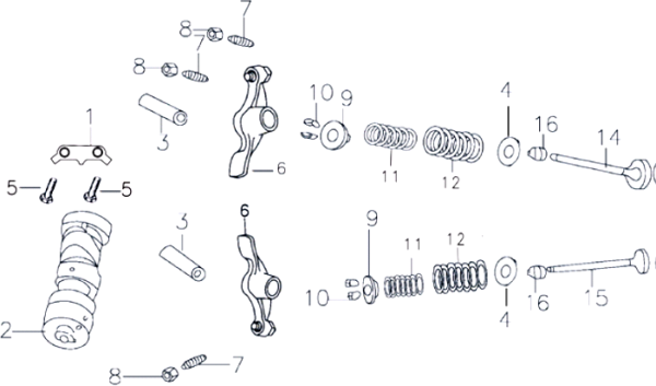 Распредвал в сборе