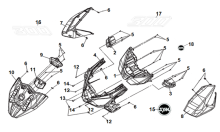 Подбор запчастей Переднее крыло Рама JoyRide 300 LJ30W1-EU JoyRide 300 SYM