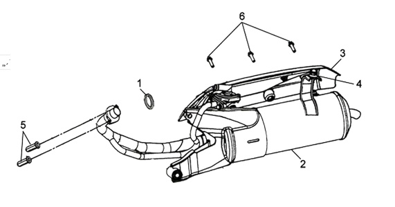 Подбор запчастей Глушитель Кузов/Электрика Symphony SR-50 (AZ05W1-T) Symphony SR-50 SYM