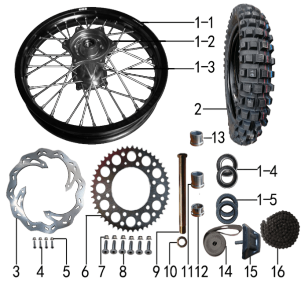 Колесо заднее